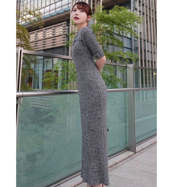 LAGUNAMOON「【POLO BCSコラボ】カラーネックメランジケーブルニットワンピース」|ワンピース|