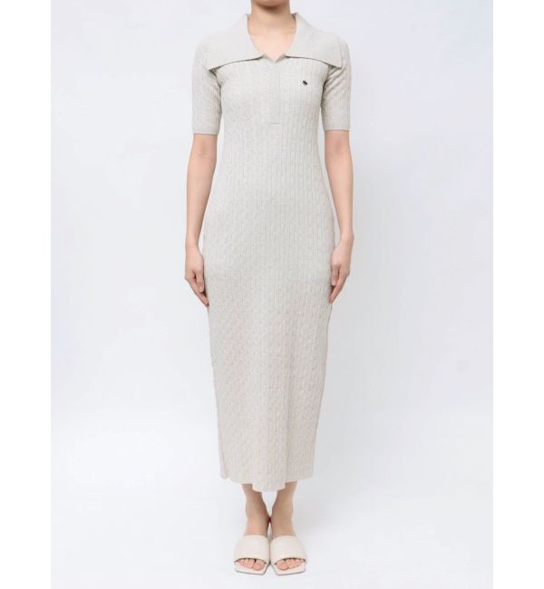 LAGUNAMOON「【POLO BCSコラボ】カラーネックメランジケーブルニットワンピース」|ワンピース|