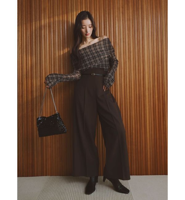 LAGUNAMOON「バイカラーベルトパンツ」|その他|