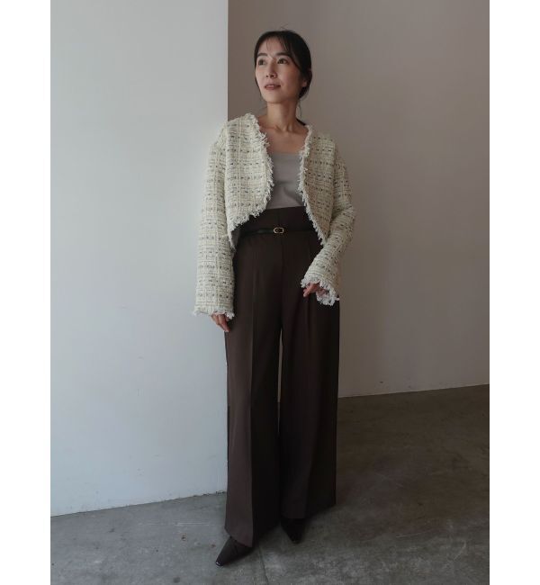 LAGUNAMOON「バイカラーベルトパンツ」|その他|