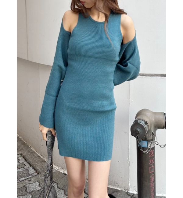 EVRIS「ボレロセットニットワンピース」|ワンピース|