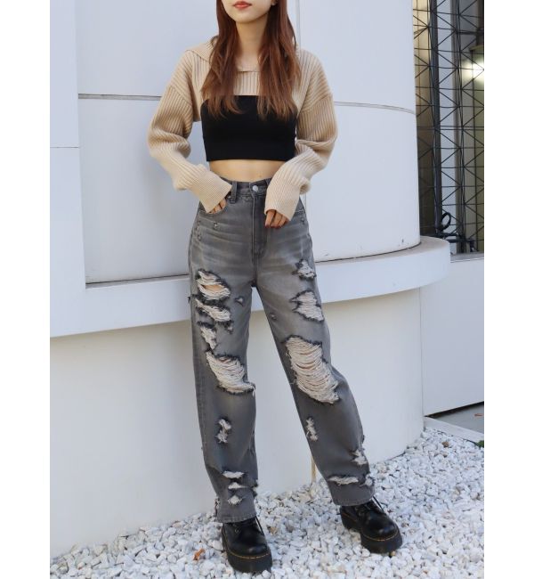 EVRIS「アンサンブルニットミニワンピース」|ワンピース|