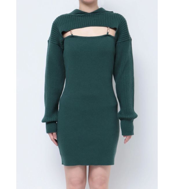 EVRIS「アンサンブルニットミニワンピース」|ワンピース|