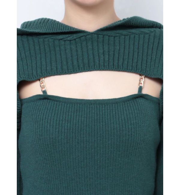 EVRIS「アンサンブルニットミニワンピース」|ワンピース|