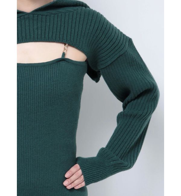 EVRIS「アンサンブルニットミニワンピース」|ワンピース|