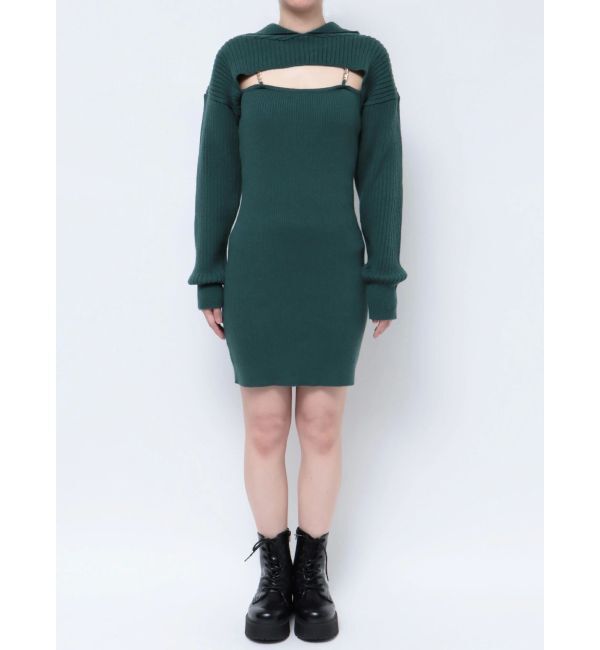 EVRIS「アンサンブルニットミニワンピース」|ワンピース|