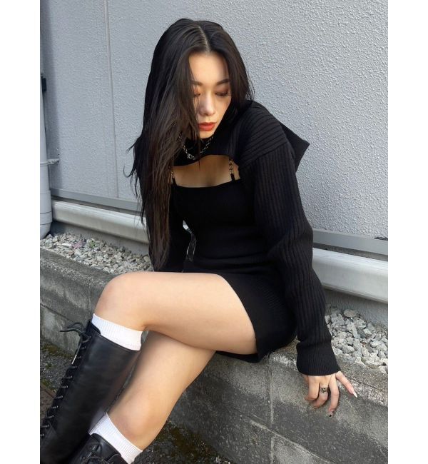 EVRIS「アンサンブルニットミニワンピース」|ワンピース|