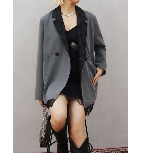 EVRIS「レースドッキングジャケット【セットアップ着用可能】」|テーラードジャケット|