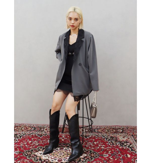 EVRIS「レースドッキングジャケット【セットアップ着用可能】」|テーラードジャケット|