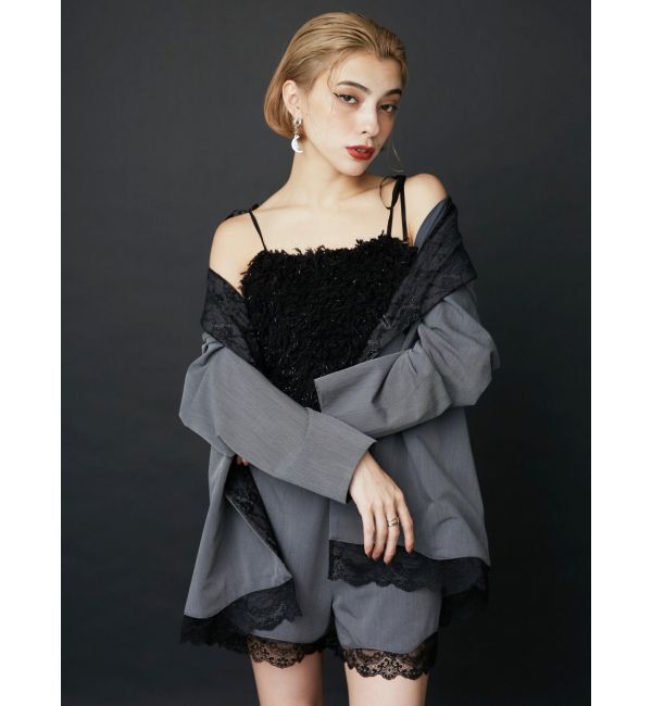 EVRIS「レースドッキングジャケット【セットアップ着用可能】」|テーラードジャケット|