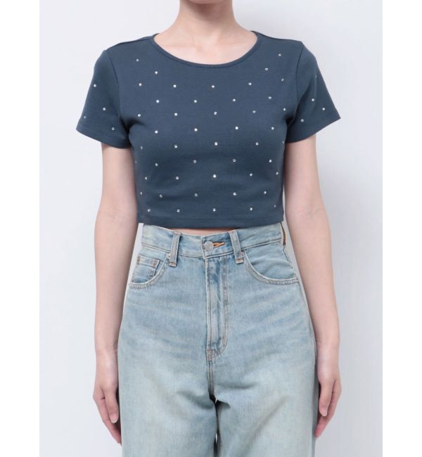 EVRIS「ラインストーンコンパクトＴシャツ」|Tシャツ・カットソー|