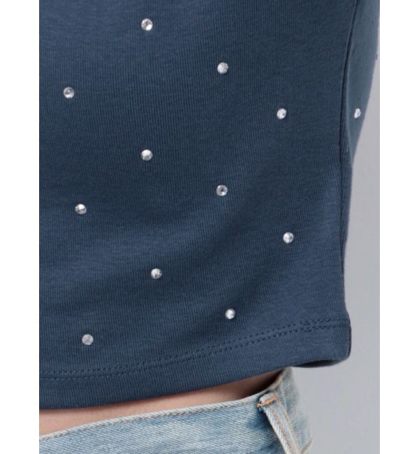 EVRIS「ラインストーンコンパクトＴシャツ」|Tシャツ・カットソー|