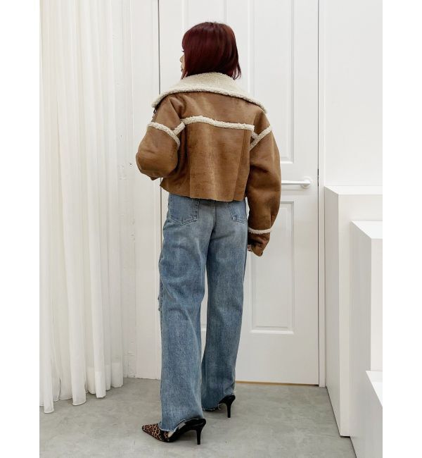 EVRIS「ダメージワイドデニムパンツ」|デニム|