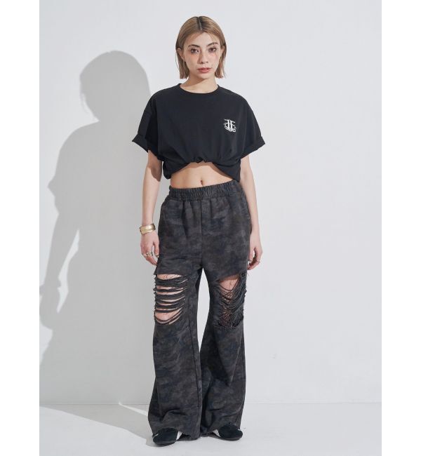 EVRIS「ハードダメージカモフラスウェットパンツ」|その他|