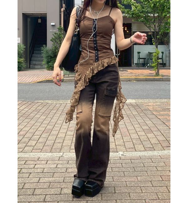 EVRIS「レースフリルキャミソール」|キャミソール|