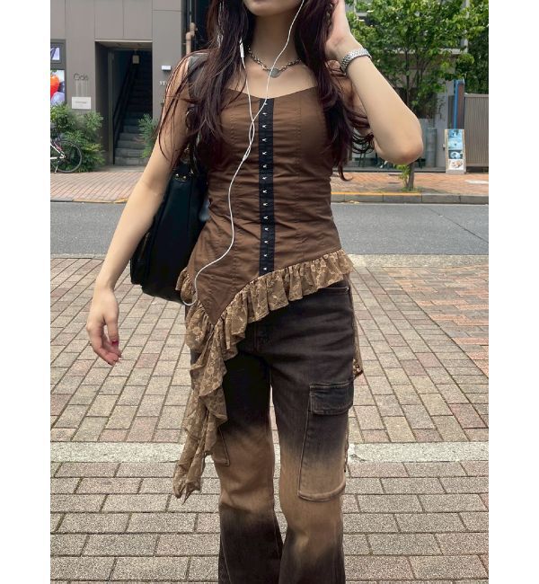 EVRIS「レースフリルキャミソール」|キャミソール|