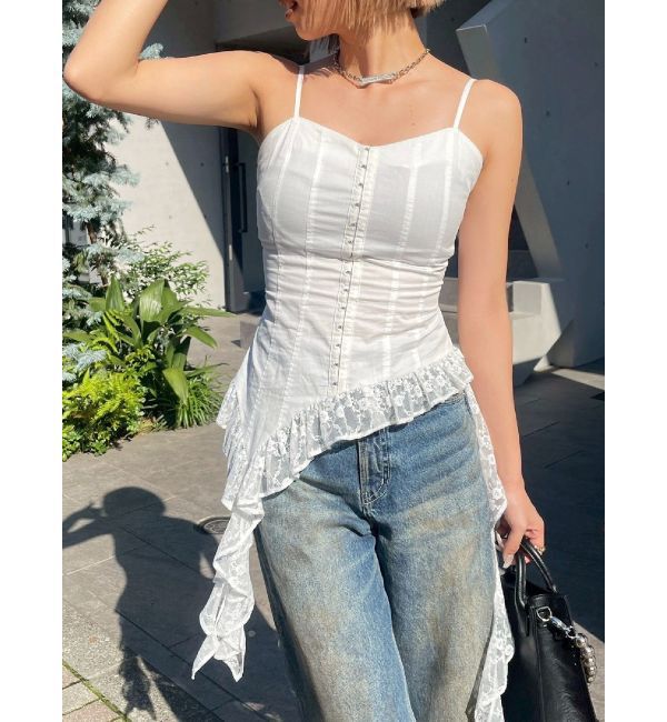 EVRIS「レースフリルキャミソール」|キャミソール|