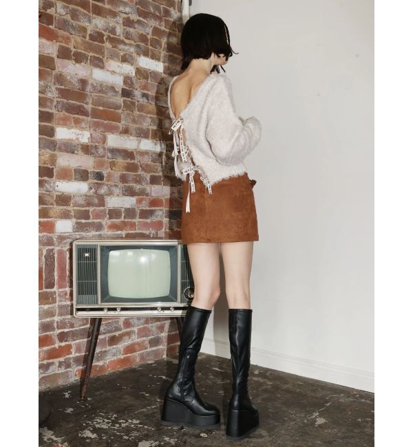 EVRIS「ダブルバックルベルトミニスカート」|スカート|