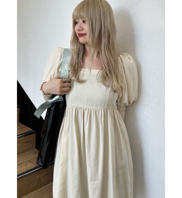 jouetie「エレファントスリーブミニワンピース」|ワンピース|アイボリー