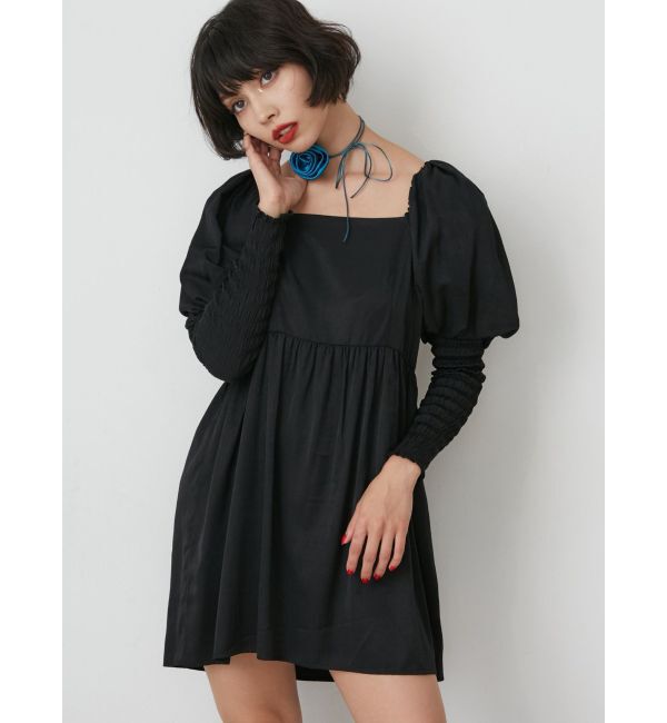 jouetie「エレファントスリーブミニワンピース」|ワンピース|ブラック