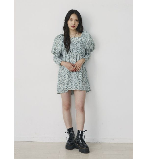 jouetie「エレファントスリーブミニワンピース」|ワンピース|ブルー