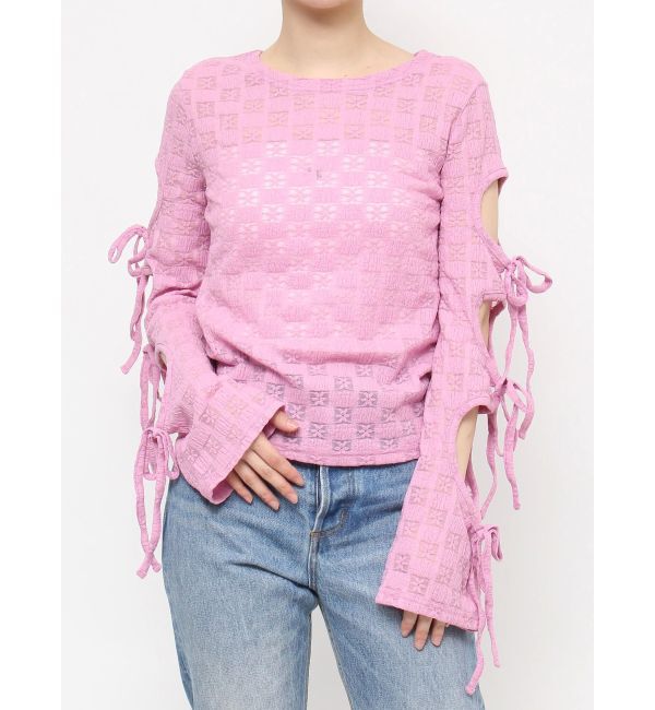 jouetie「レースリボンフレアスリーブトップス」|Tシャツ・カットソー|