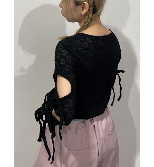 jouetie「レースリボンフレアスリーブトップス」|Tシャツ・カットソー|