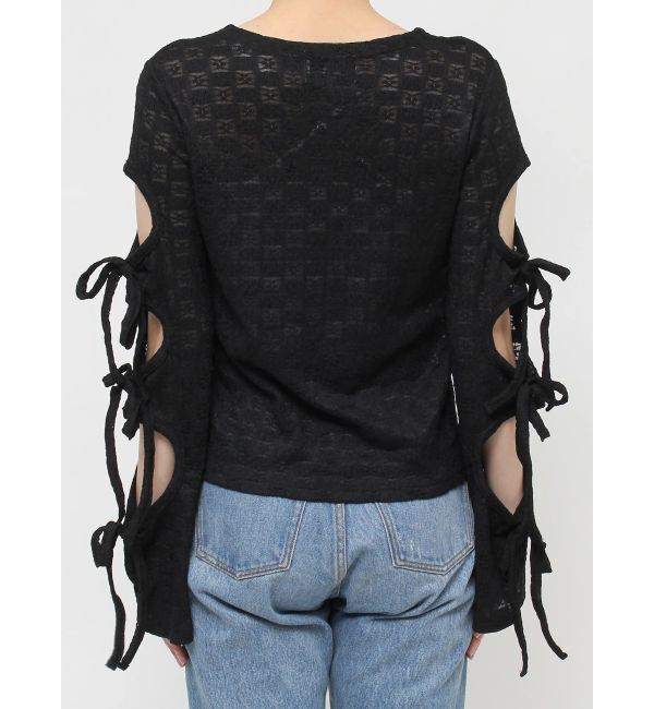 jouetie「レースリボンフレアスリーブトップス」|Tシャツ・カットソー|