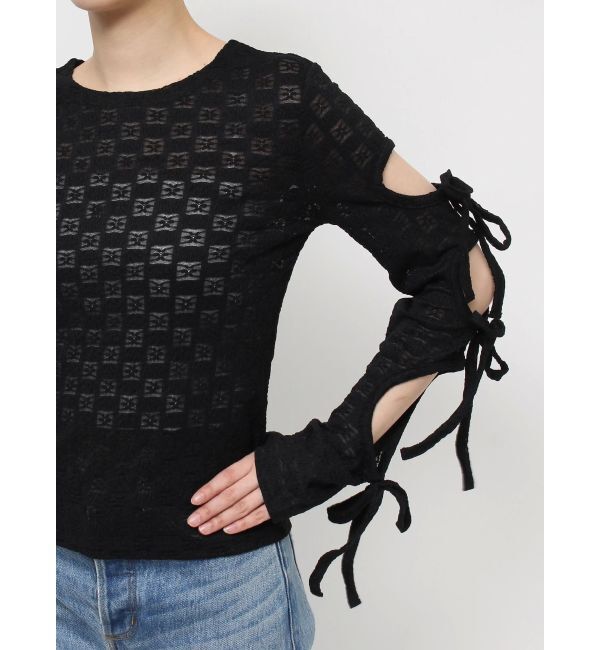 jouetie「レースリボンフレアスリーブトップス」|Tシャツ・カットソー|