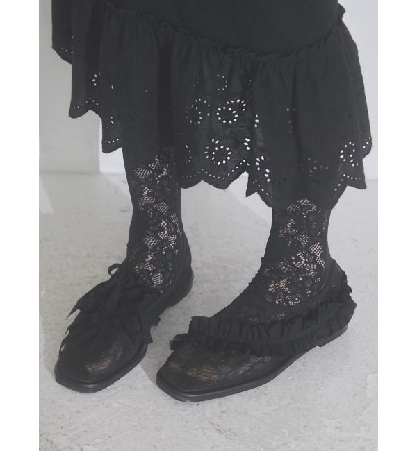 merry jenny「アシメメッシュフラットshoes」|バレエシューズ|