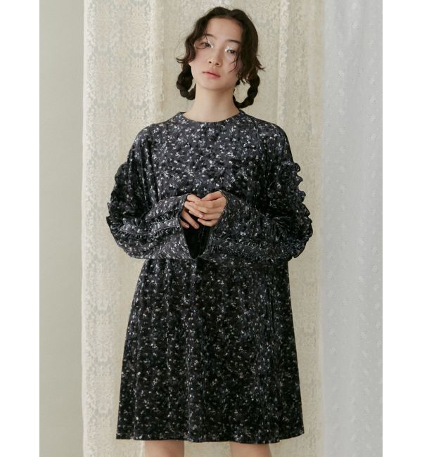 merry jenny「flowerベロアミニワンピース」|ワンピース|