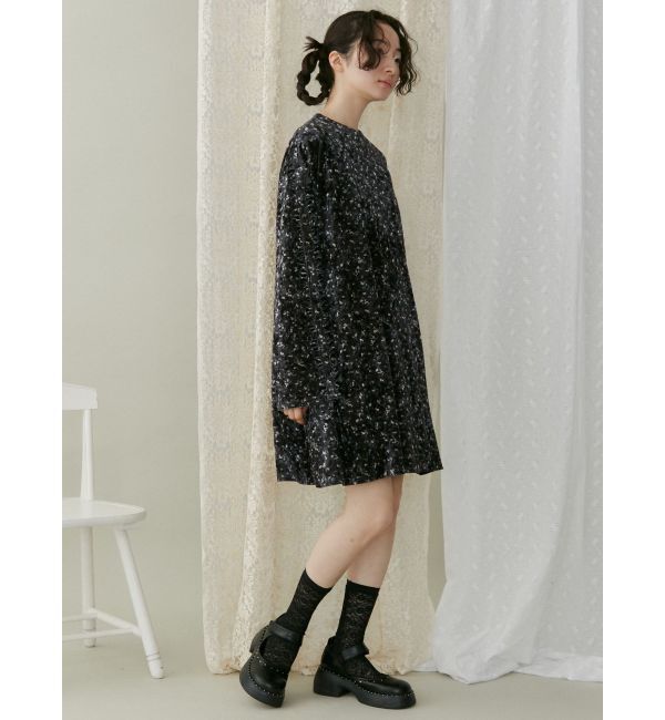 merry jenny「flowerベロアミニワンピース」|ワンピース|