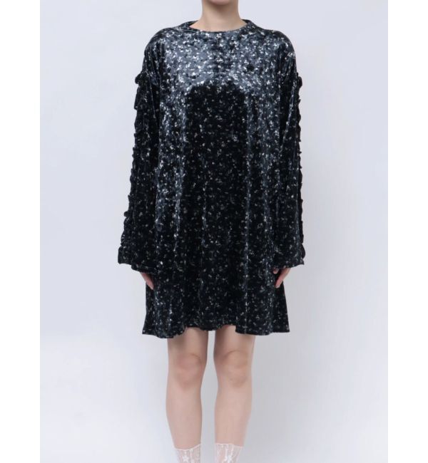 merry jenny「flowerベロアミニワンピース」|ワンピース|