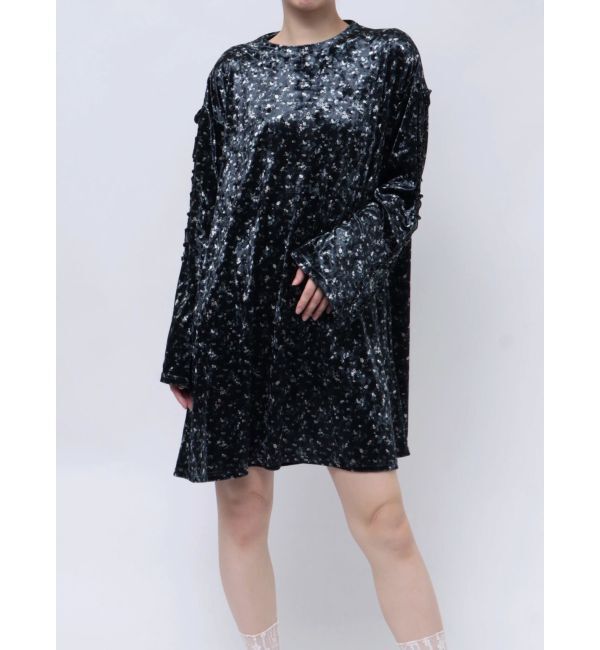 merry jenny「flowerベロアミニワンピース」|ワンピース|