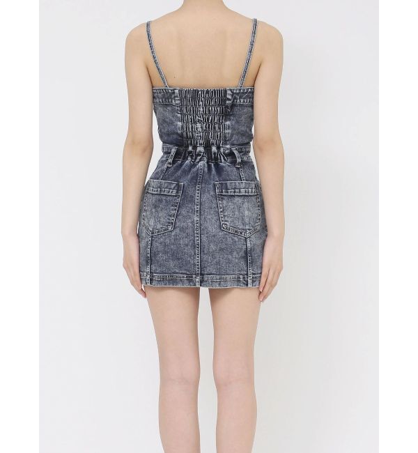 GYDA「フロントZIPタイトデニムワンピース」|ワンピース|