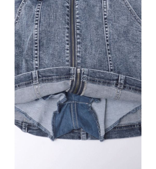 GYDA「フロントZIPタイトデニムワンピース」|ワンピース|