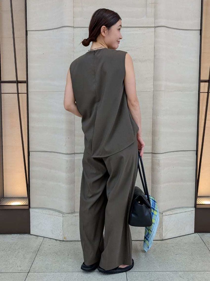 Mila Owen「【セットアイテム】ノースリトップスワイドパンツSET UP」|ワンピース|