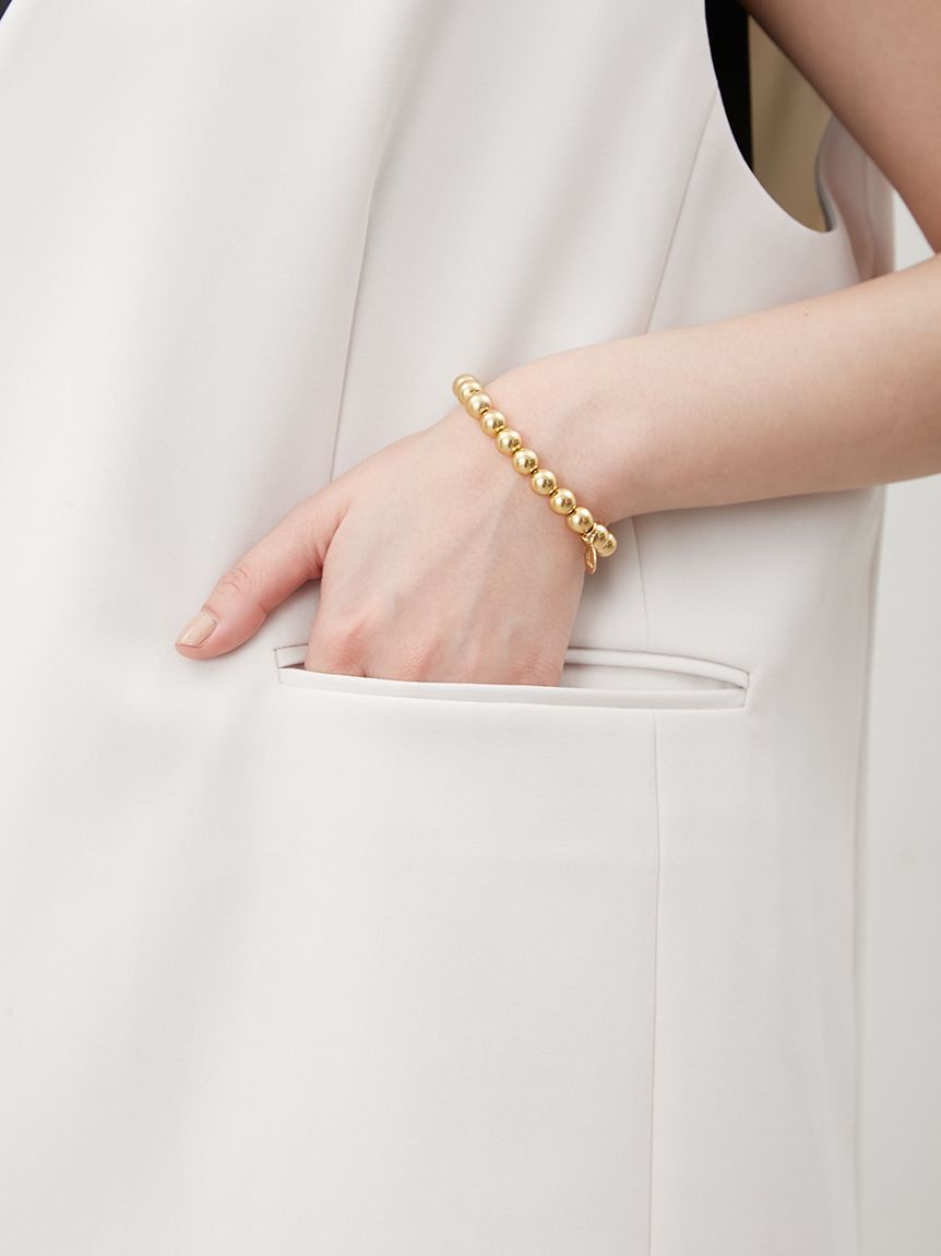 Mila Owen「ソリッドノーカラーロングベスト」|ダウンベスト・ベスト|