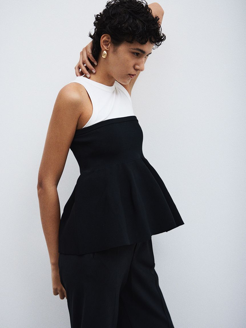 Mila Owen「メタルボリュームカーブイヤリング」|イヤリング|