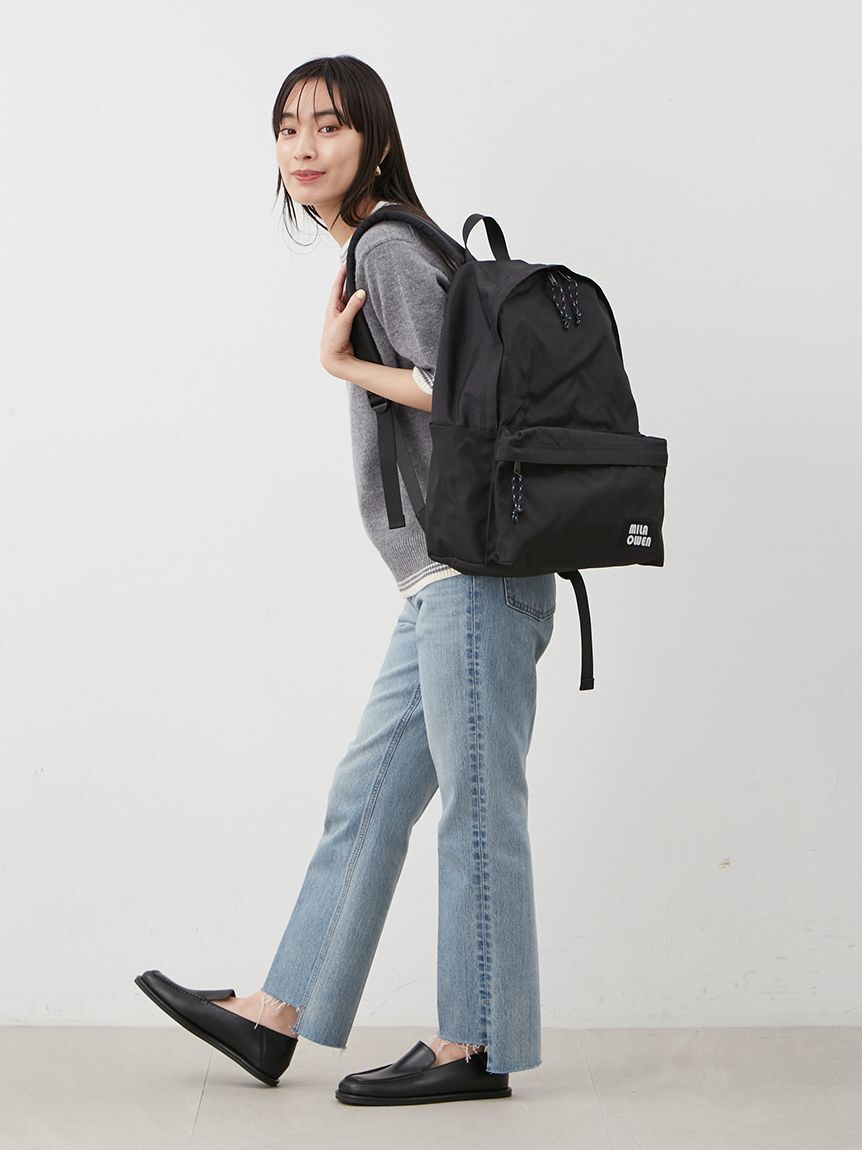 Mila Owen「配色ラインミドルゲージハーフスリーブニット」|ニット・セーター|