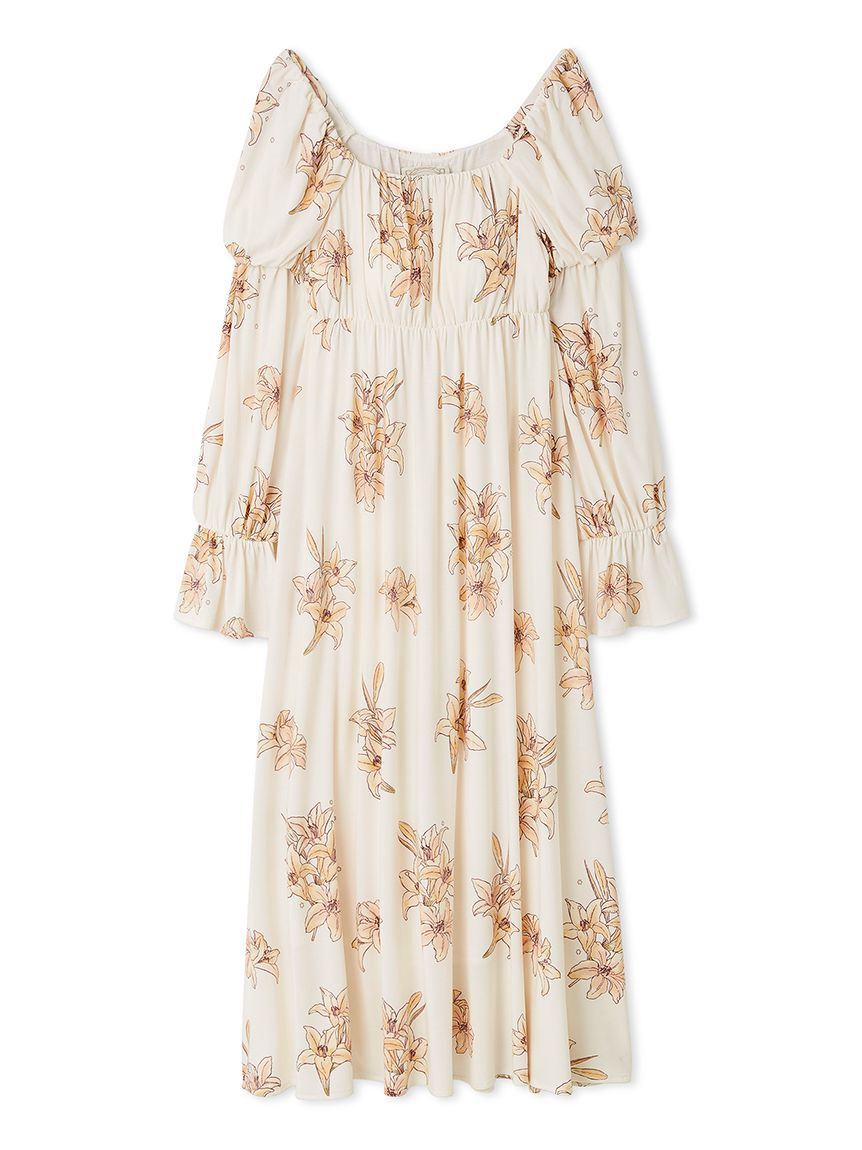 gelato pique「【MUCHA】リリー柄カップインワンピース」|ルームウェア|CORAL