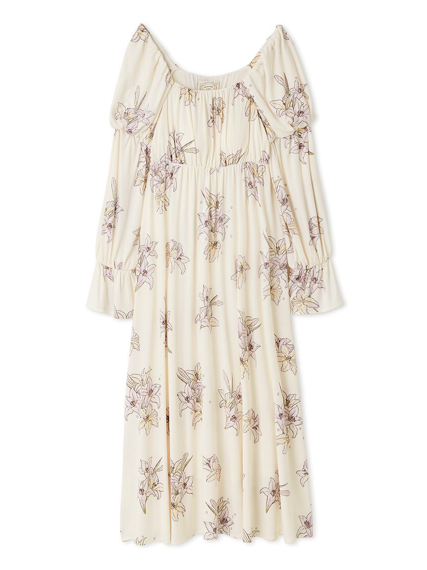 gelato pique「【MUCHA】リリー柄カップインワンピース」|ルームウェア|