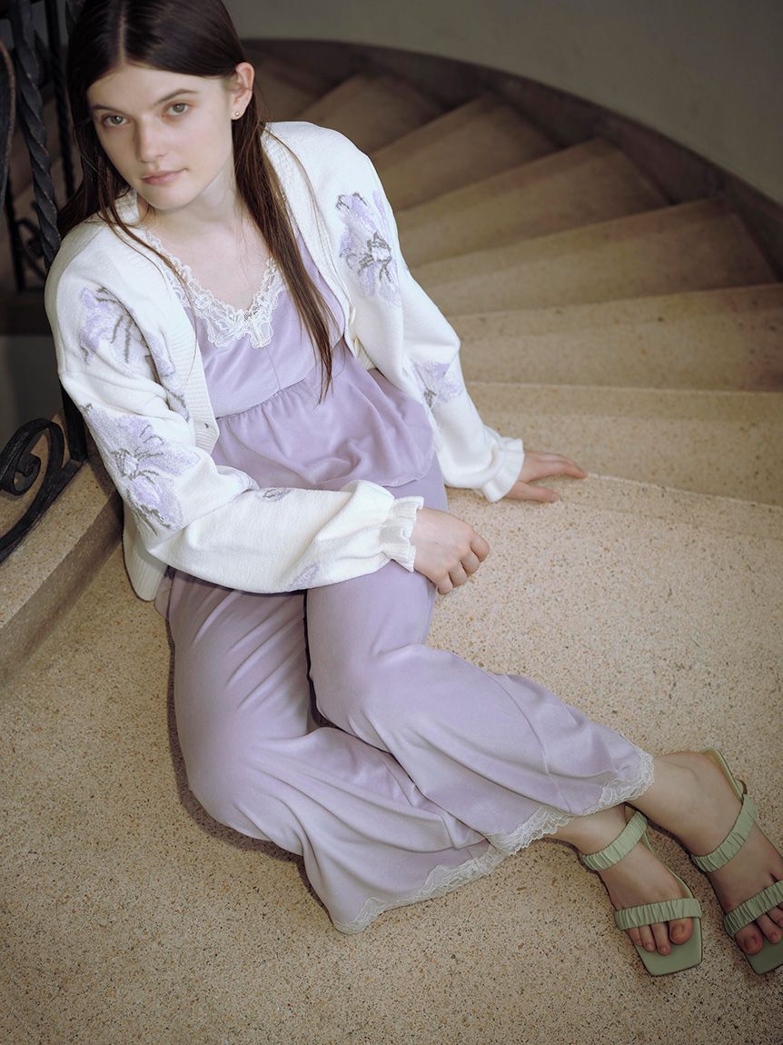 gelato pique「【MUCHA】ベロア&times;レースカップインタンクトップ」|ルームウェア|PPL