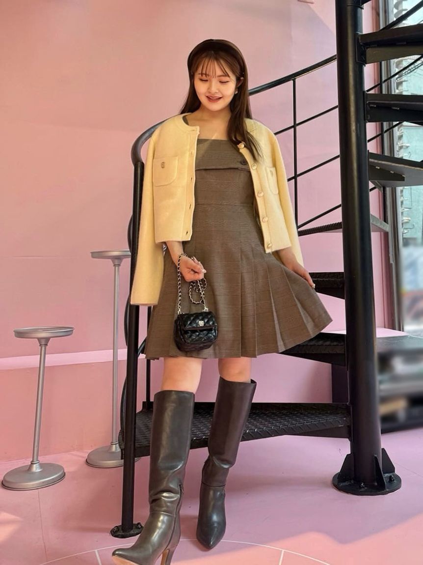 SNIDEL「プリーツミニジャンスカ」|ワンピース|