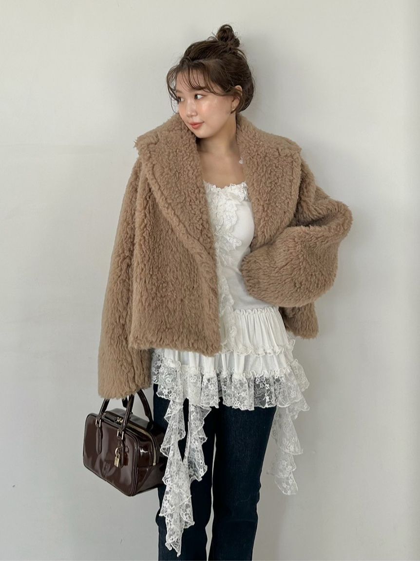 SNIDEL「ボアショートコート【カンヘウォン着用】」|その他|