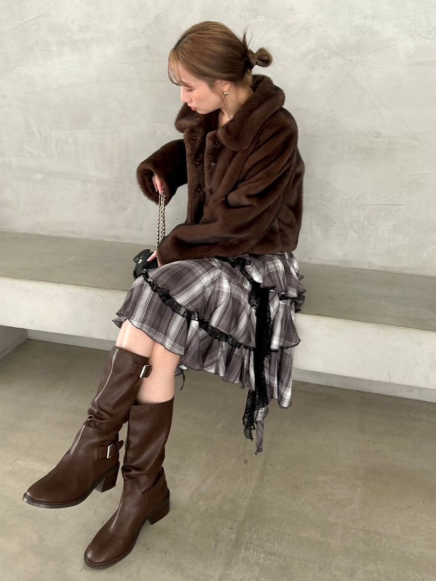 SNIDEL「ラッフルバリエキャミミニワンピース」|ワンピース|