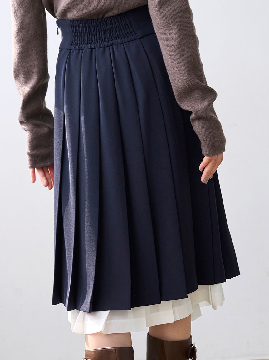 SNIDEL「プリーツレイヤードミディスカート【カンヘウォン着用】」|スカート|