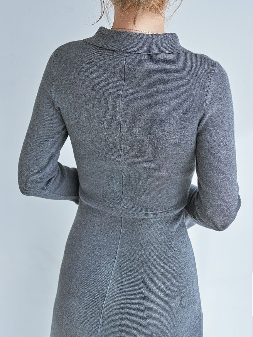 SNIDEL「Sustainableスキッパーニットワンピース」|ワンピース|