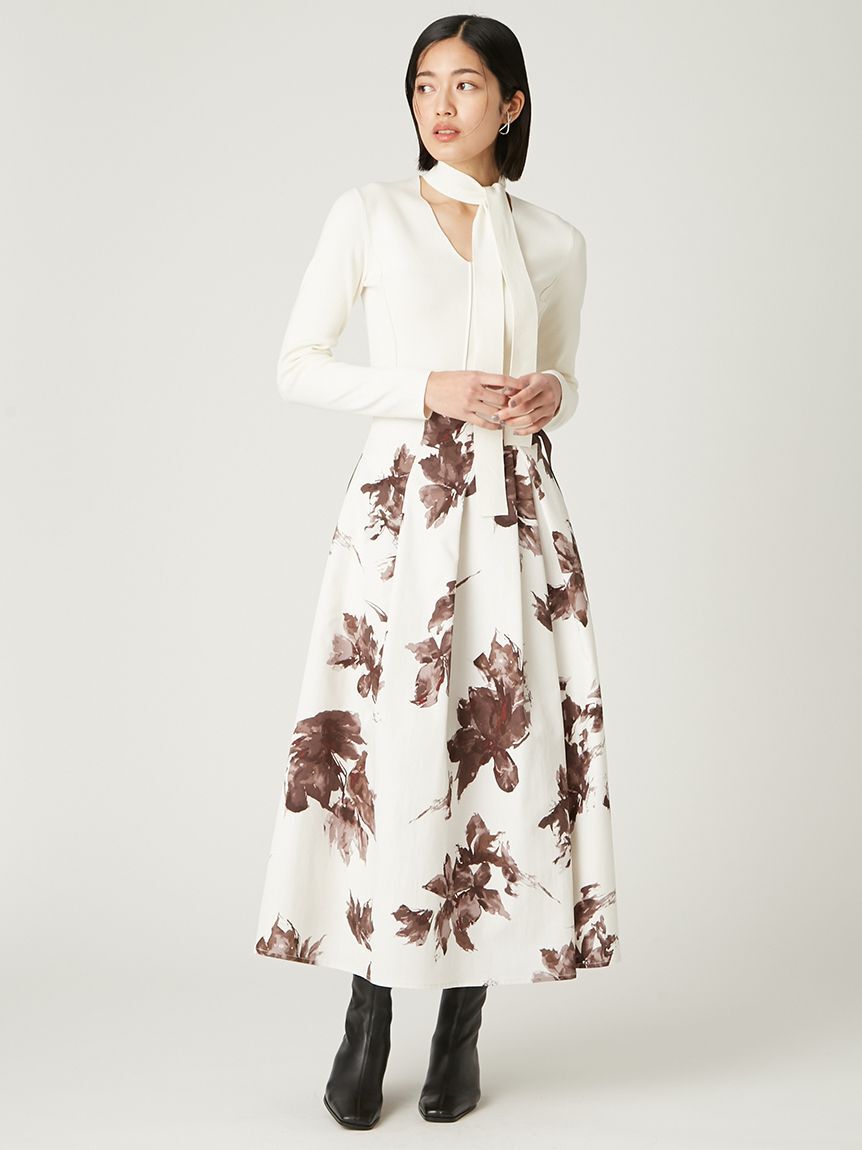 FRAY I.D「ブラッシュフラワースカート」|スカート|