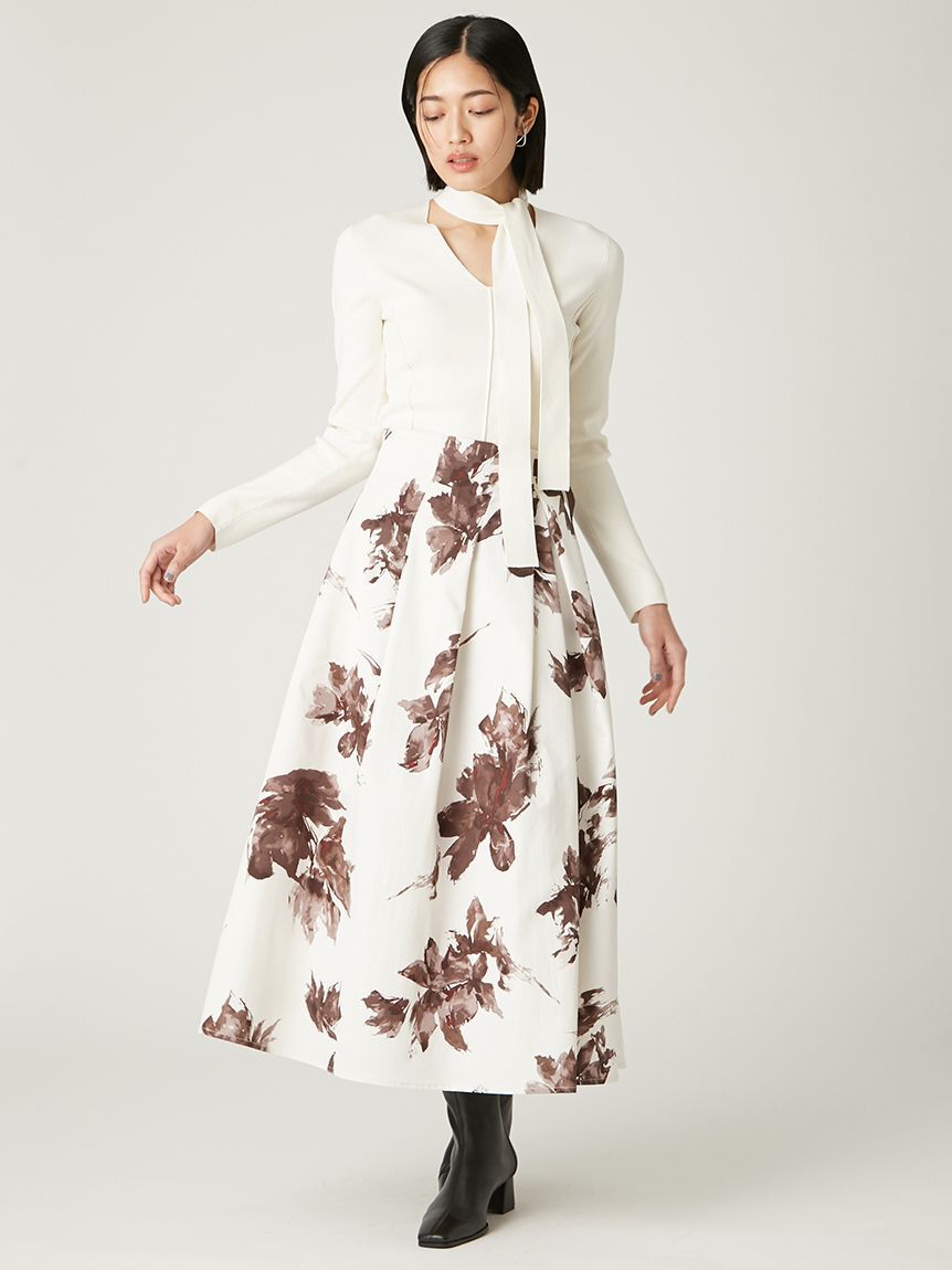 FRAY I.D「ブラッシュフラワースカート」|スカート|